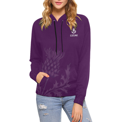 Scotland Hoodie - Unisex Purple Thistle - Vibe Hoodie Shop