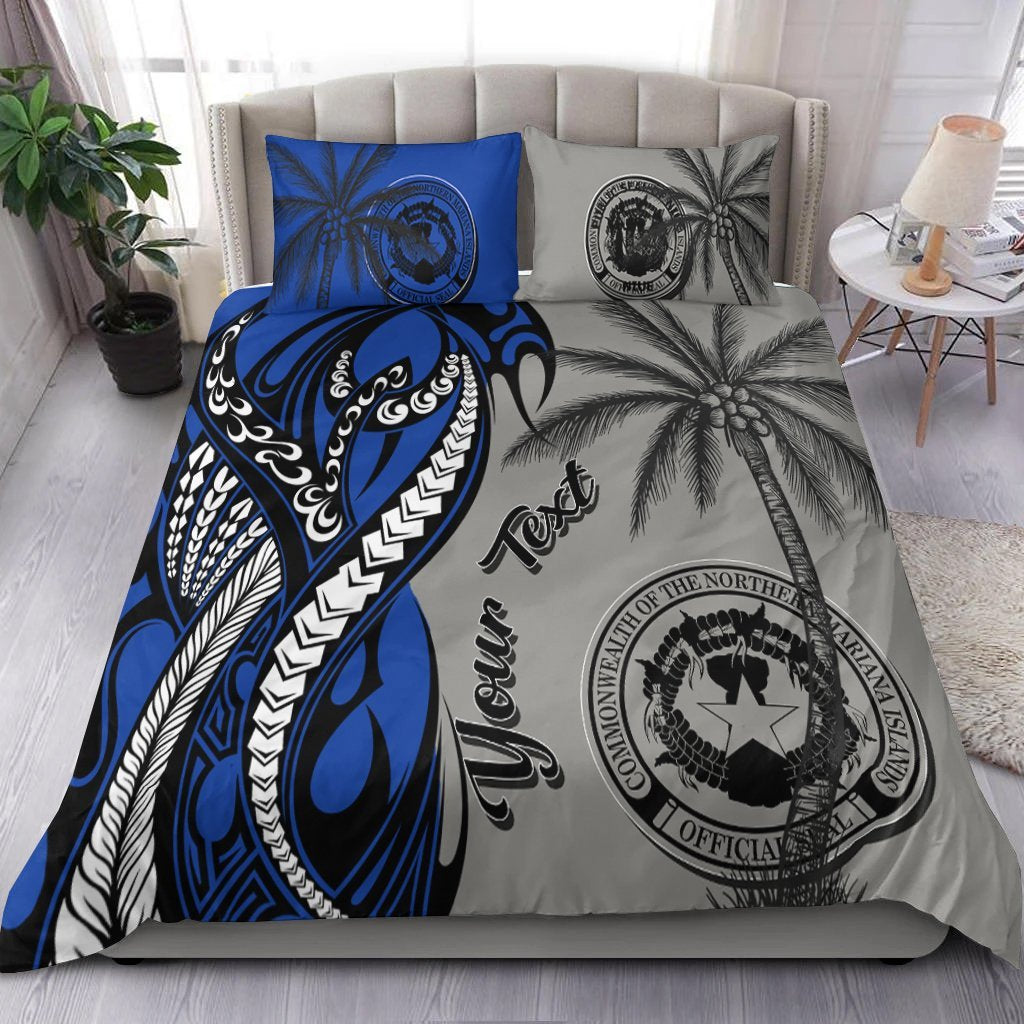 Northern Mariana Islands Custom Personalized Bedding Set - Classical Coconut Tree - Vibe Hoodie Shop