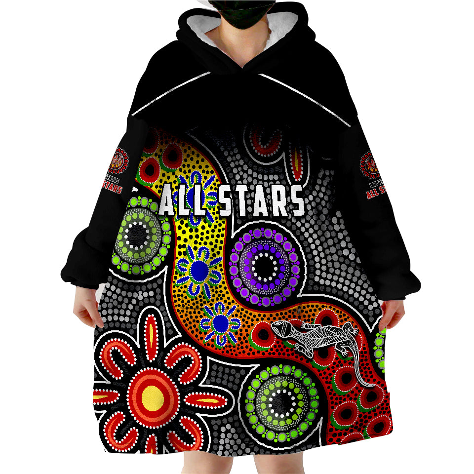 All Stars Christmas Indigenous Dreamtime Wearable Blanket Hoodie - Vibe Hoodie Shop