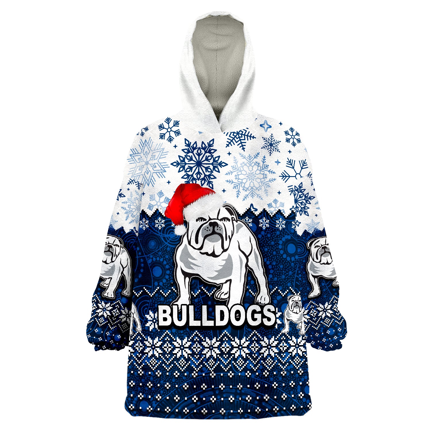 Bulldogs Rugby Christmas 2022 Wearable Blanket Hoodie - Vibe Hoodie Shop