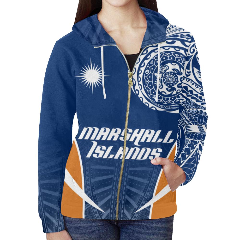 Marshall Islands Active Special Zipper Hoodie - Vibe Hoodie Shop