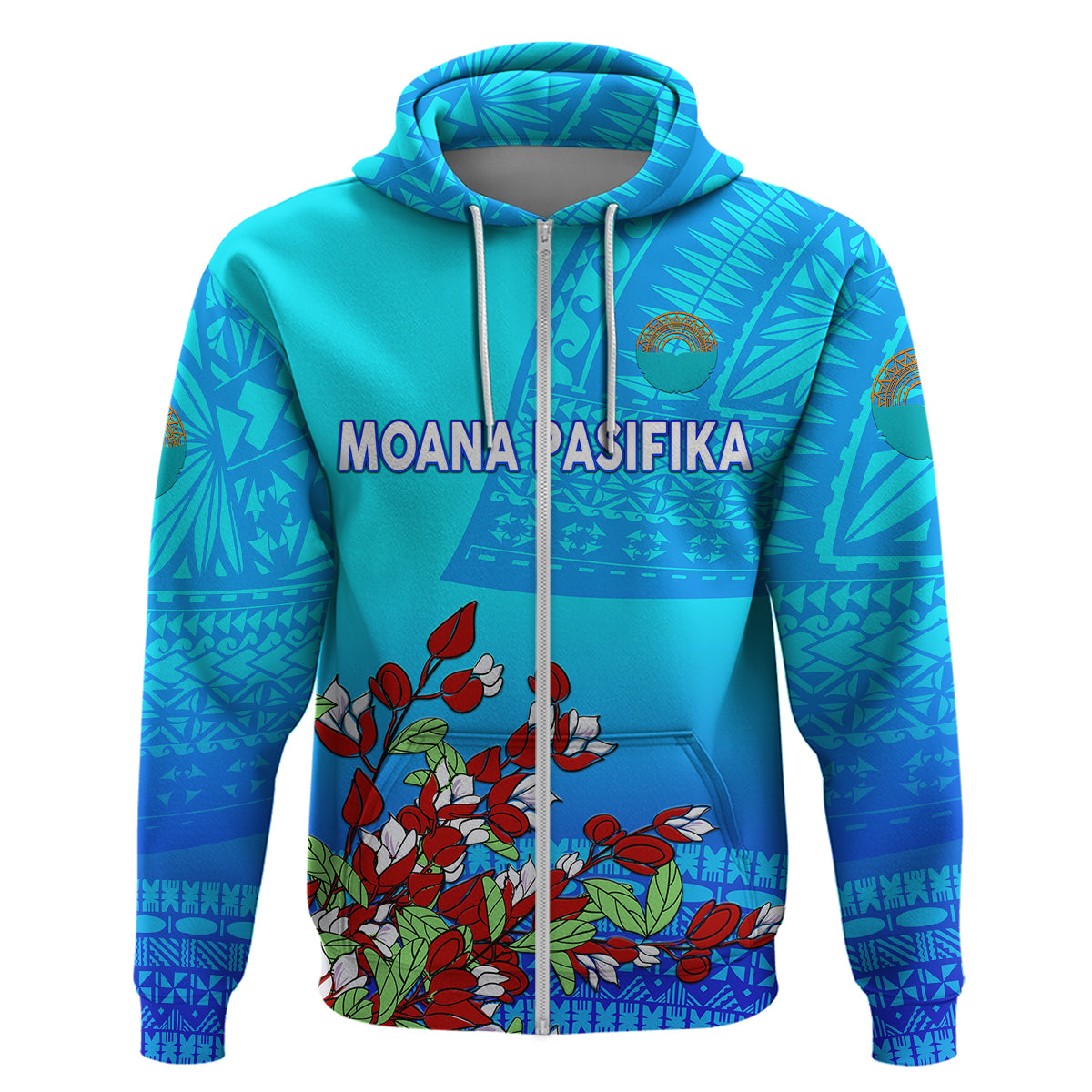 Moana Pasifika Super Rugby Tapa Pacific Island Tagimaucia Flower Hoodie LT8 - Vibe Hoodie Shop