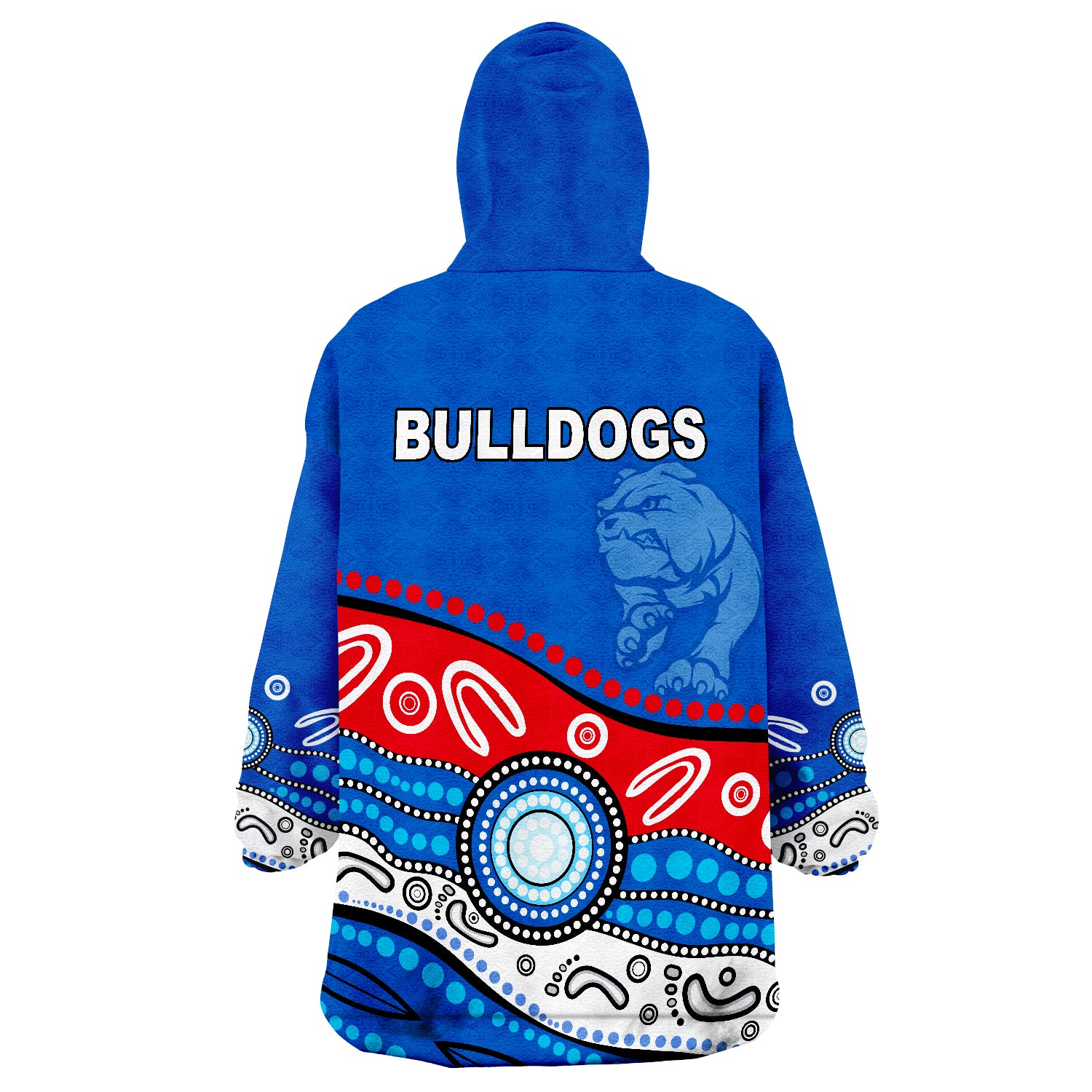 Bulldogs Indigenous Western Wearable Blanket Hoodie - Vibe Hoodie Shop