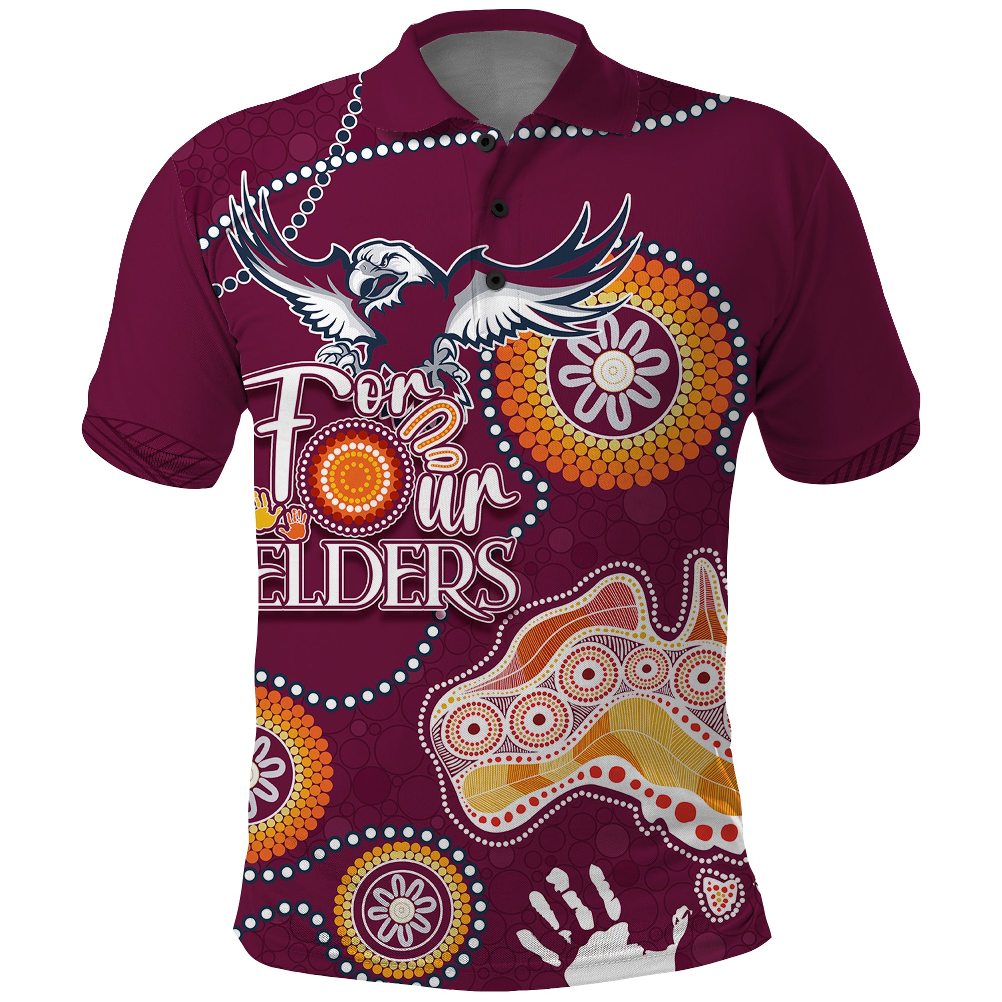 Personalised NAIDOC Week 2023 NRL Sea Eagles For Our Elders Polo Shirt - Vibe Hoodie Shop