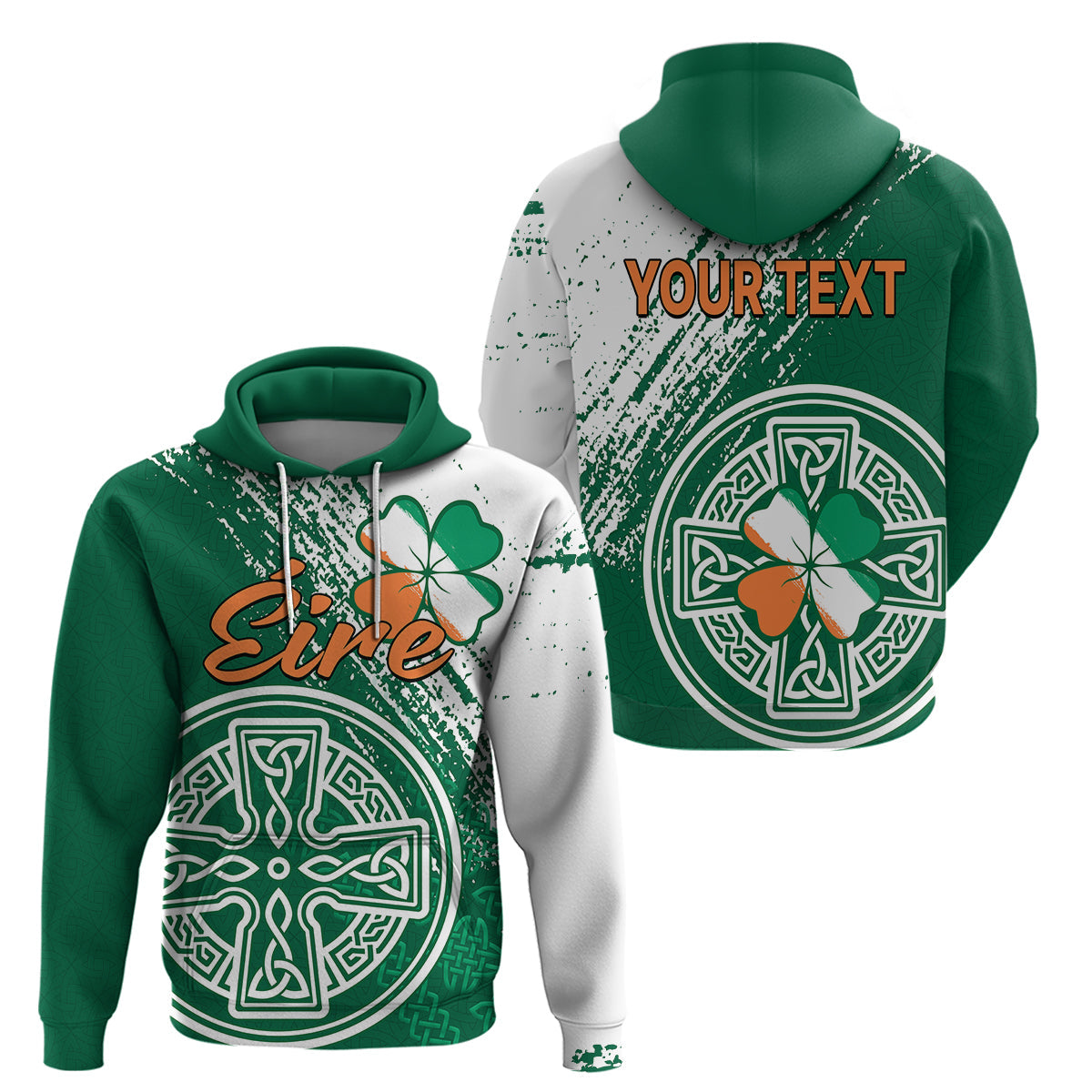 (Custom Personalised) Ireland Celtic Knot Shamrock Hoodie LT9 - Vibe Hoodie Shop