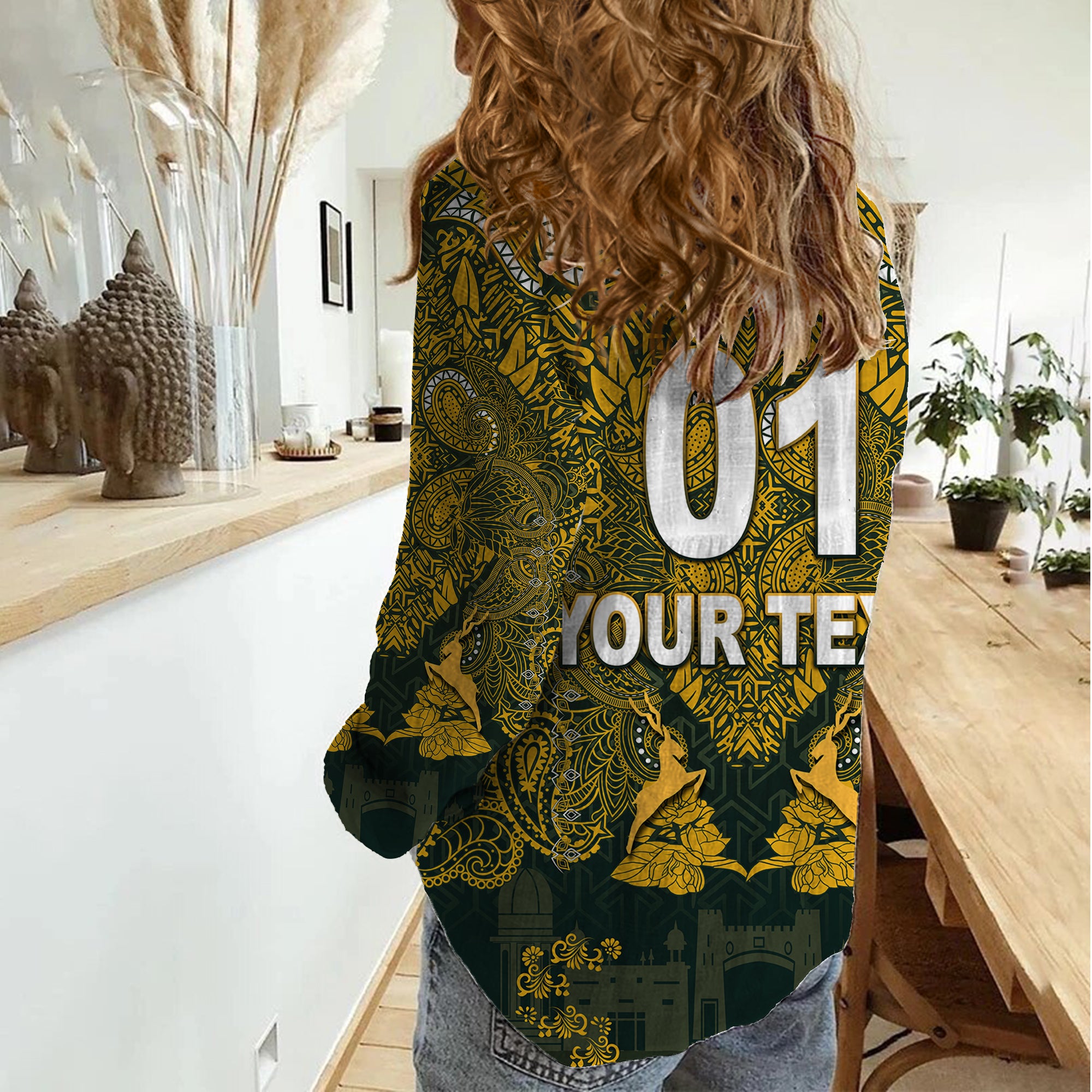 (Custom Personalised) Peshawar Zalmi HBL PSL T20 Cricket Pride Version Women Casual Shirt - Vibe Hoodie Shop