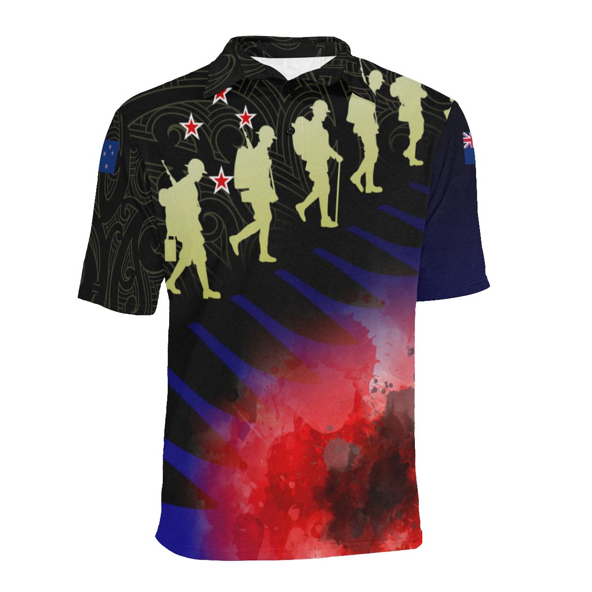 Lest We Forget Men's All Over Print Polo Shirt - Vibe Hoodie Shop