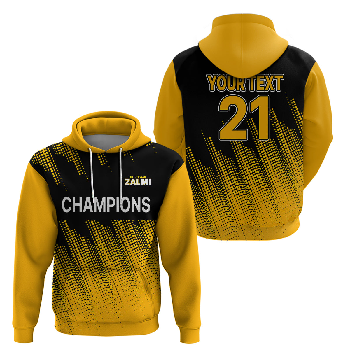 (Custom Personalised) Pakistan Cricket 2023 Champions Peshawar Zalmi Hoodie LT9 - Vibe Hoodie Shop