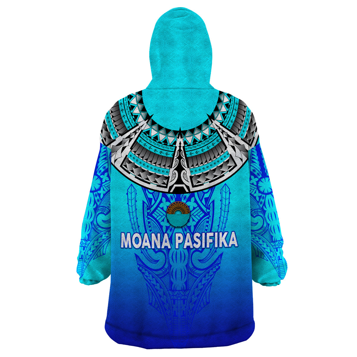 Moana Pasifika Super Rugby Tapa Pacific Island Tapa Simple Wearable Blanket Hoodie - Vibe Hoodie Shop