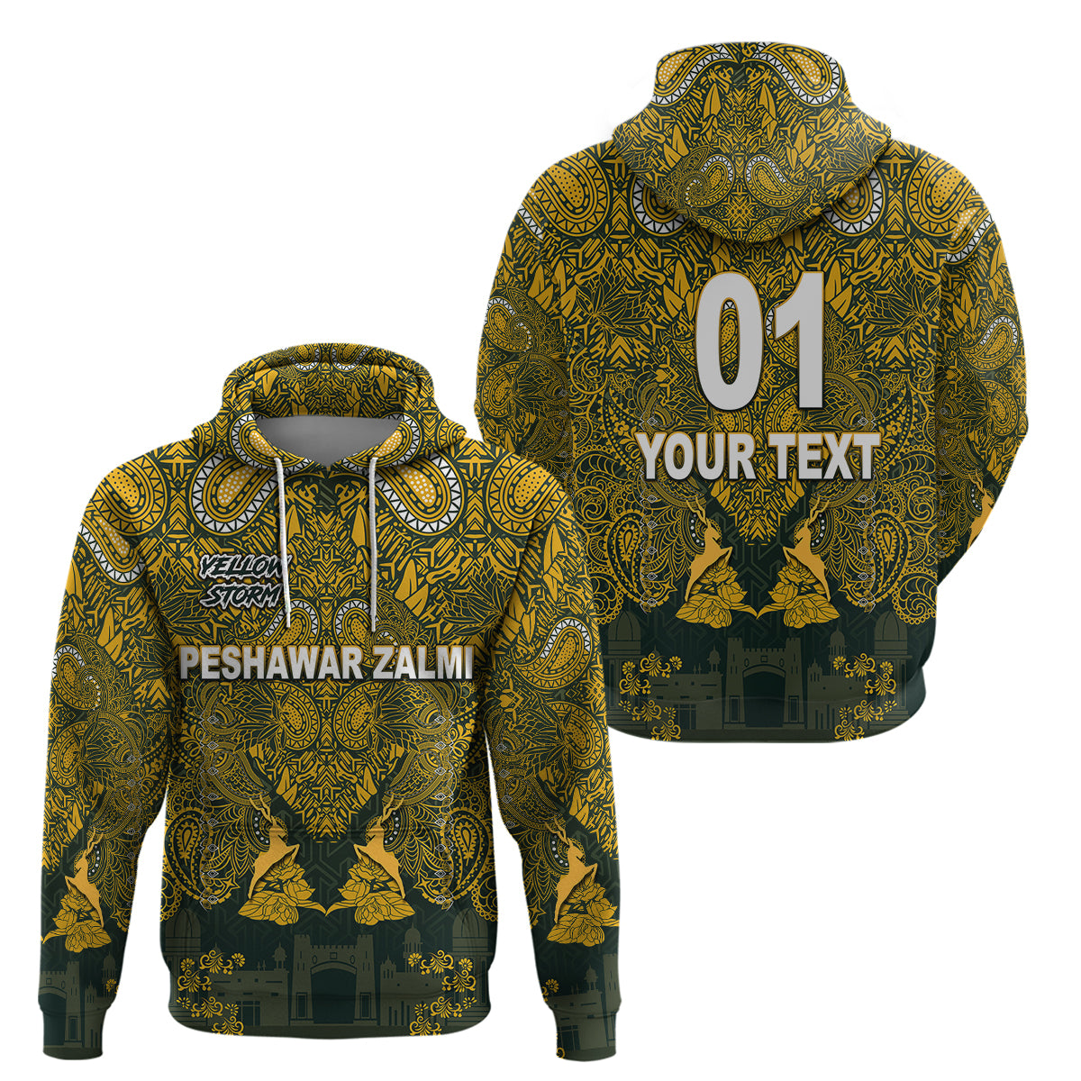 (Custom Personalised) Peshawar Zalmi HBL PSL T20 Cricket Pride Version Hoodie LT8 - Vibe Hoodie Shop
