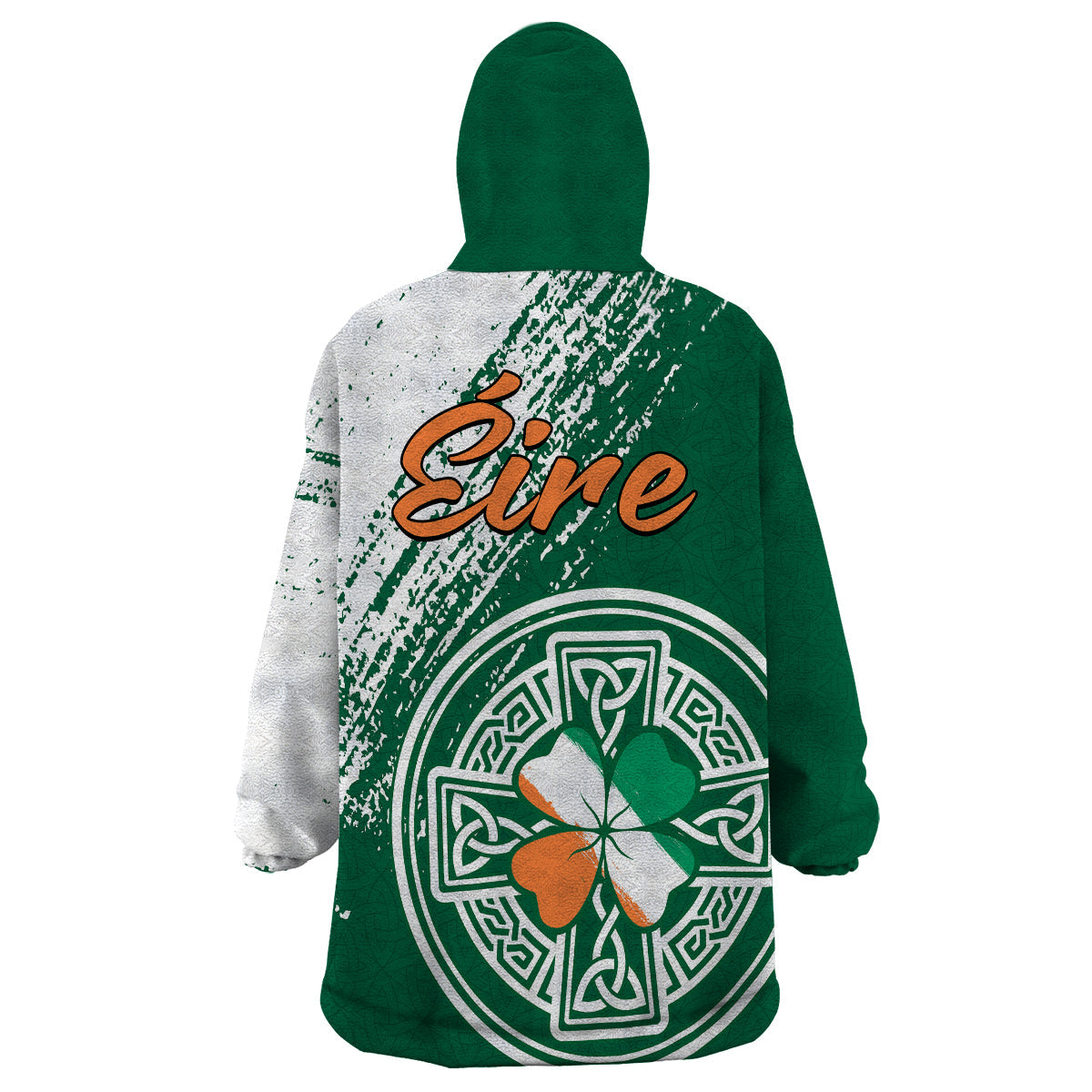 Ireland Celtic Knot Shamrock Wearable Blanket Hoodie - Vibe Hoodie Shop