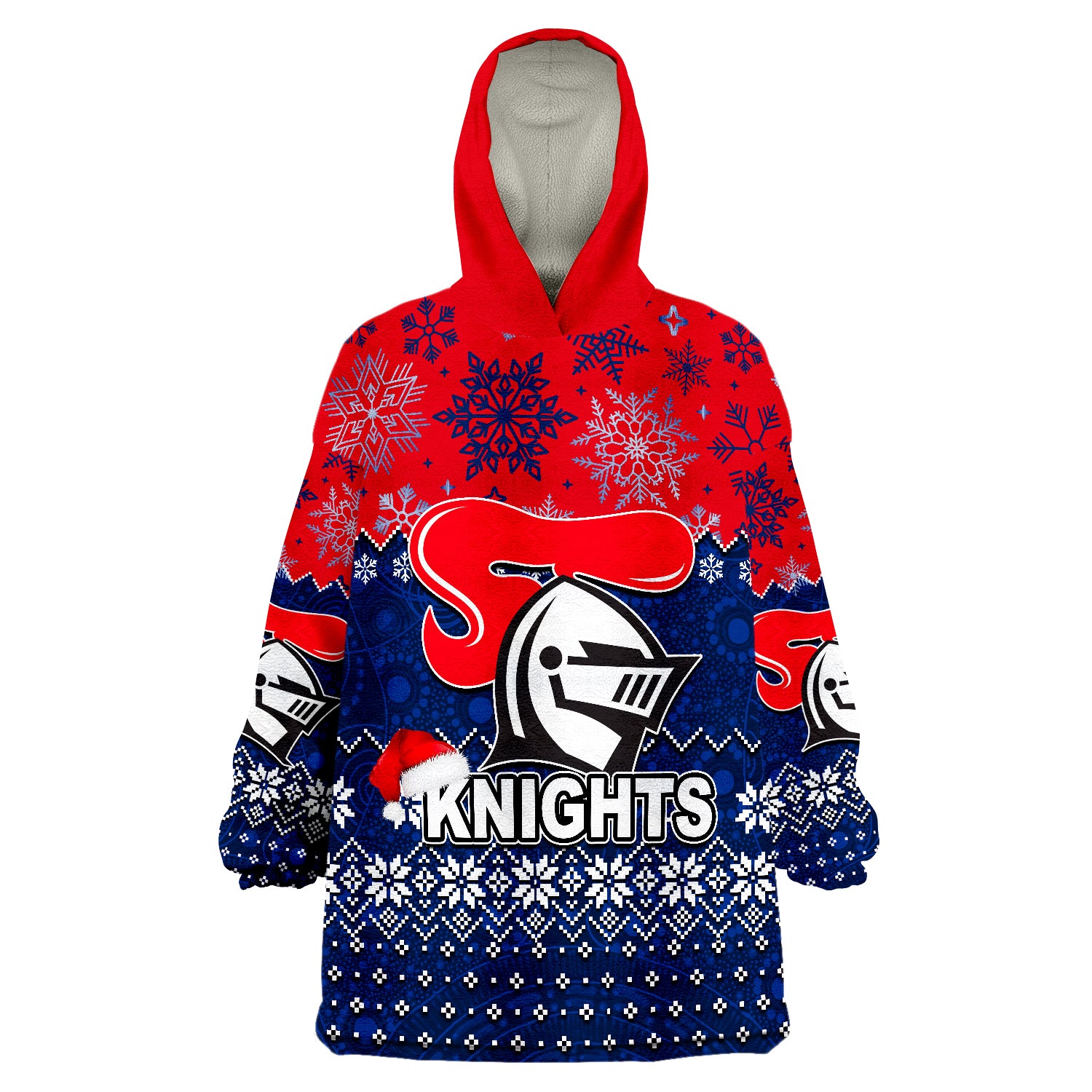 Knights Rugby Christmas 2022 Wearable Blanket Hoodie - Vibe Hoodie Shop