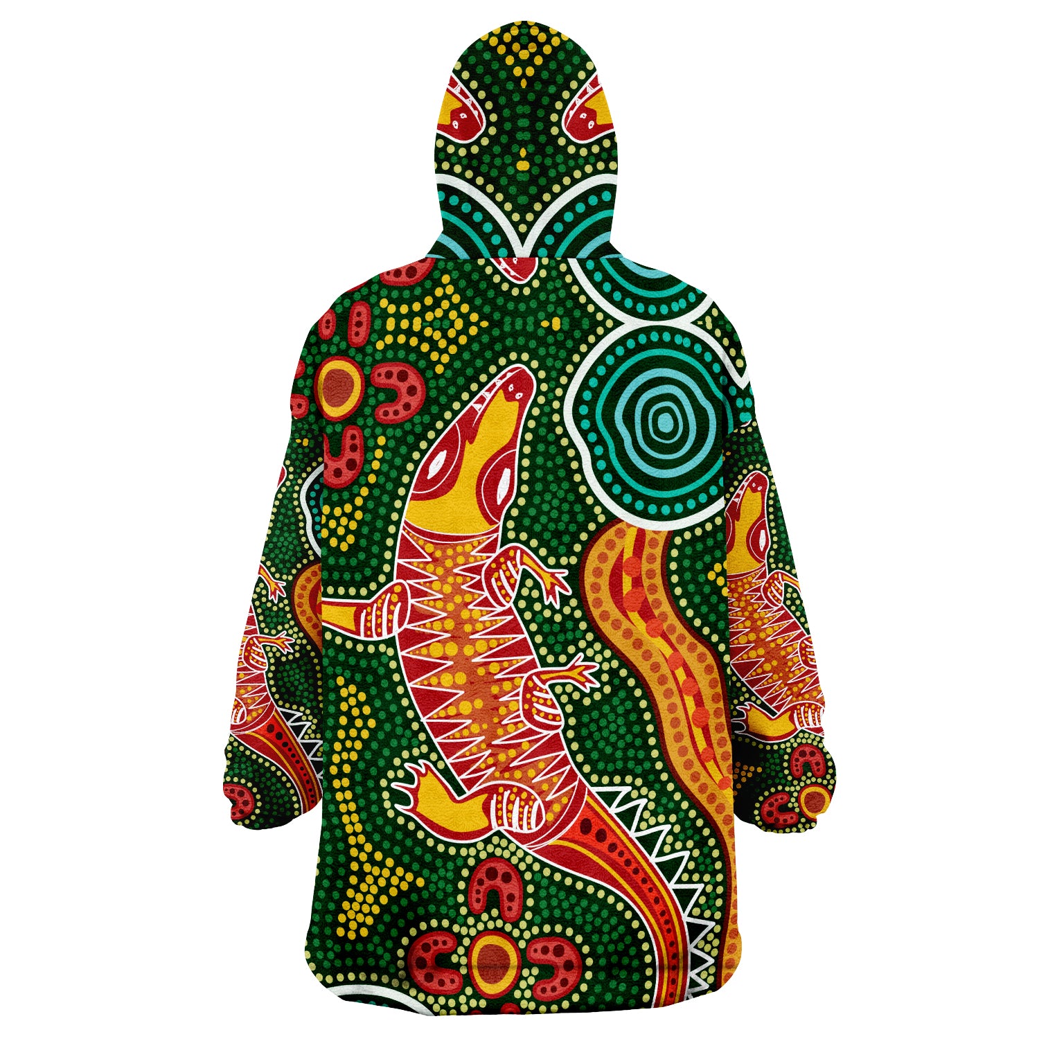 (Custom Personalised) Aboriginal Art Crocodile You Are Number One Wearable Blanket Hoodie - Vibe Hoodie Shop