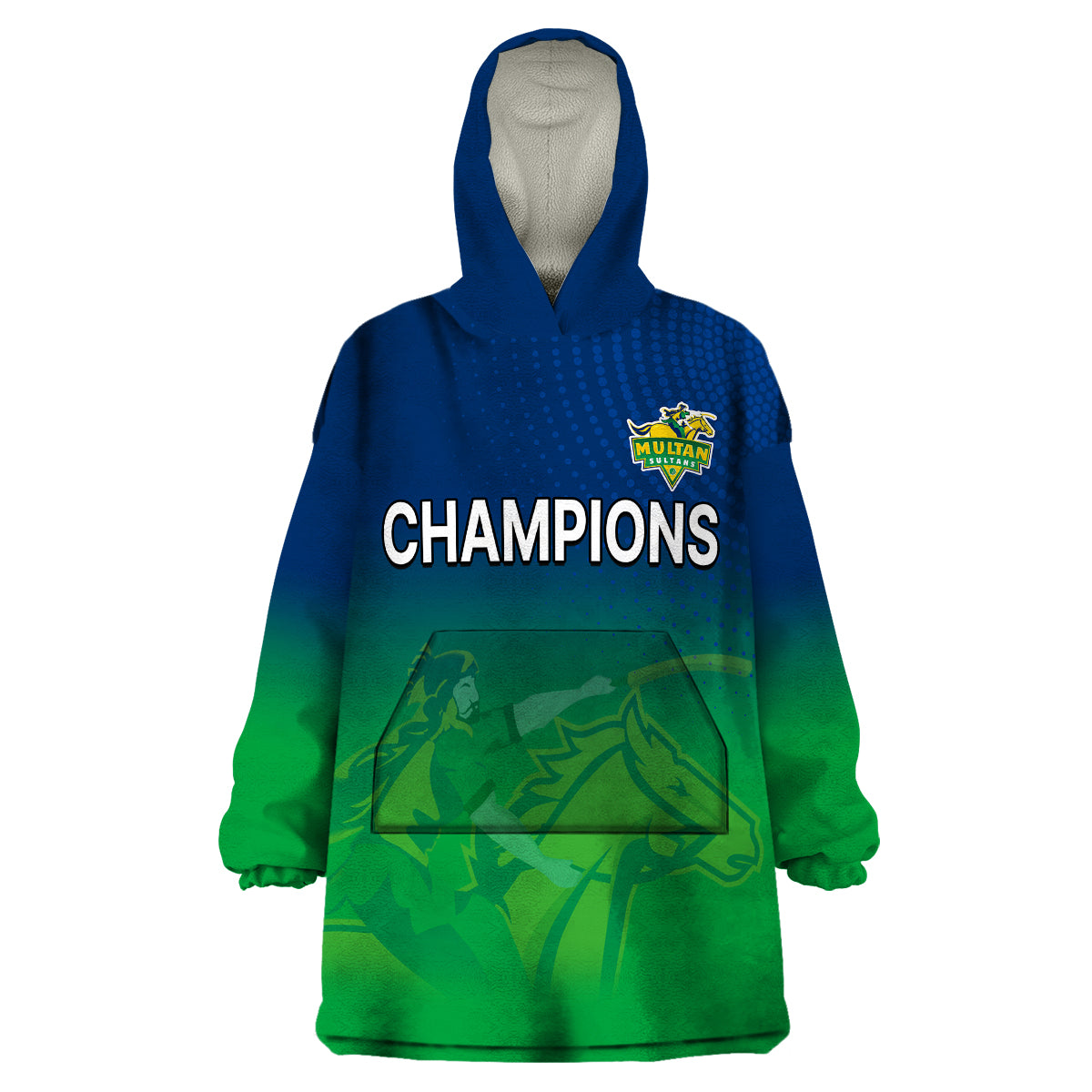(Custom Personalised) Pakistan Cricket 2023 Champions Multan Sultans Wearable Blanket Hoodie - Vibe Hoodie Shop