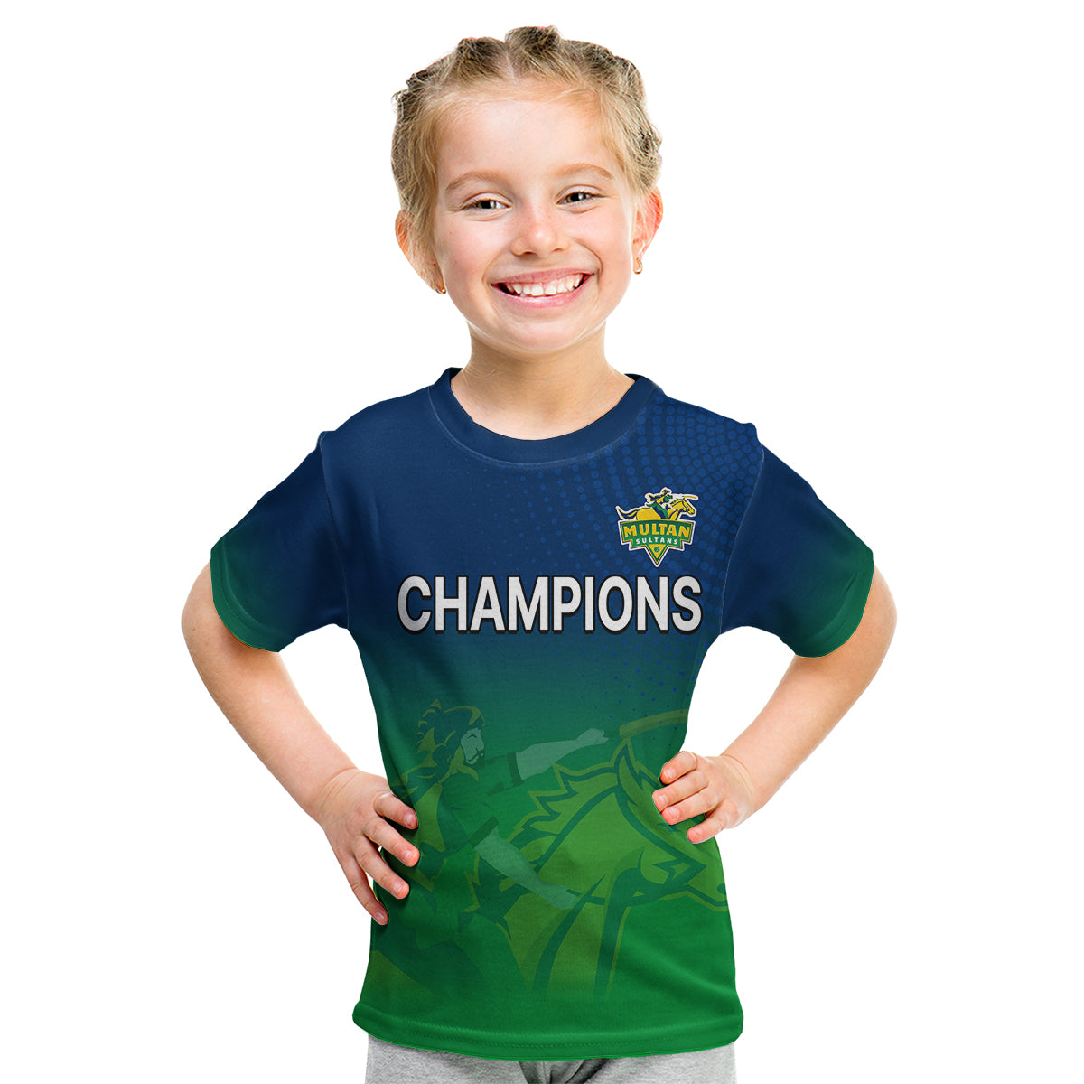 (Custom Personalised) Pakistan Cricket 2023 Champions Multan Sultans Kid T Shirt - Vibe Hoodie Shop