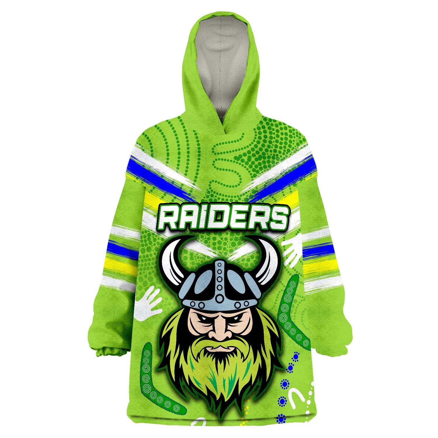 Raiders Aboriginal Simple Wearable Blanket Hoodie - Vibe Hoodie Shop