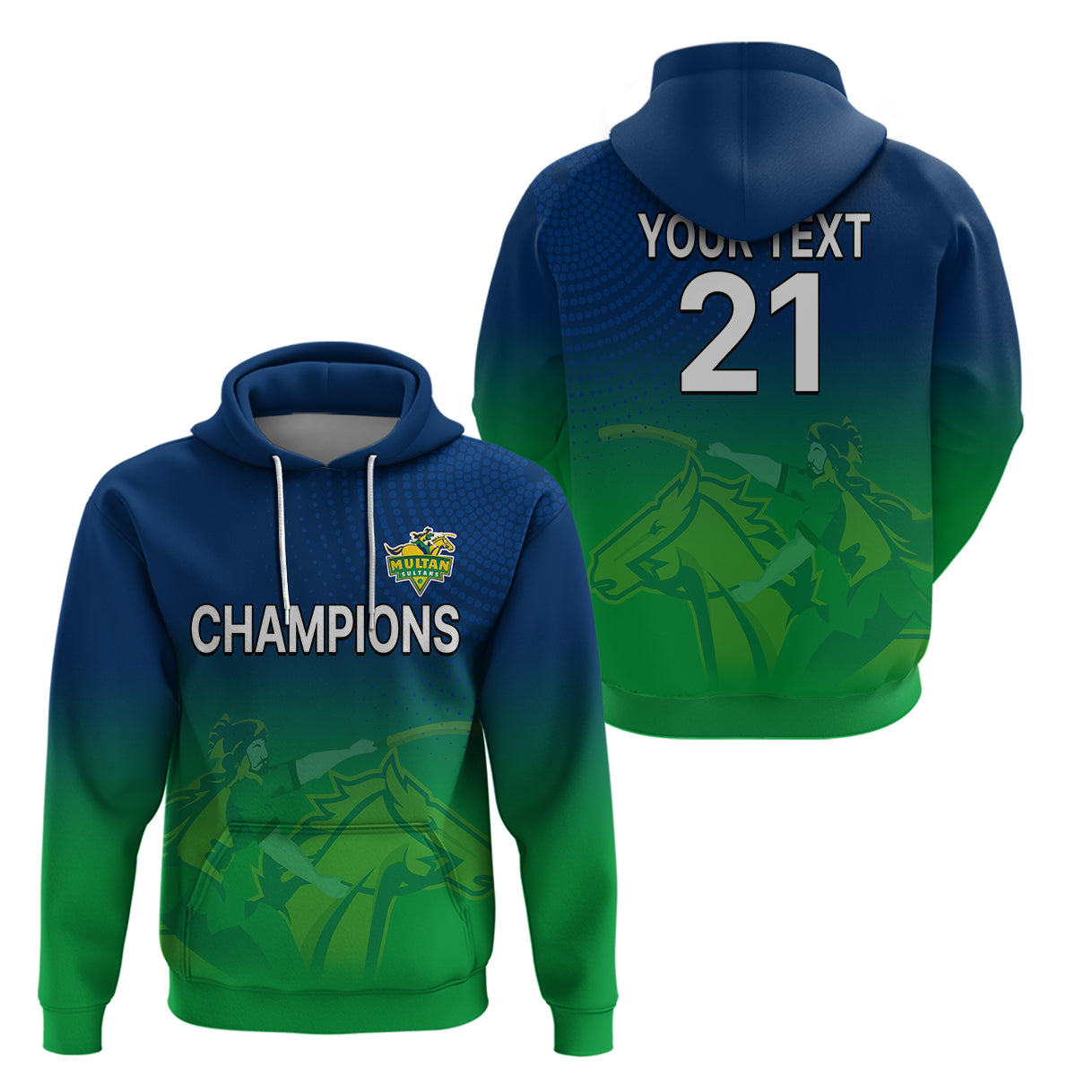(Custom Personalised) Pakistan Cricket 2023 Champions Multan Sultans Hoodie LT9 - Vibe Hoodie Shop