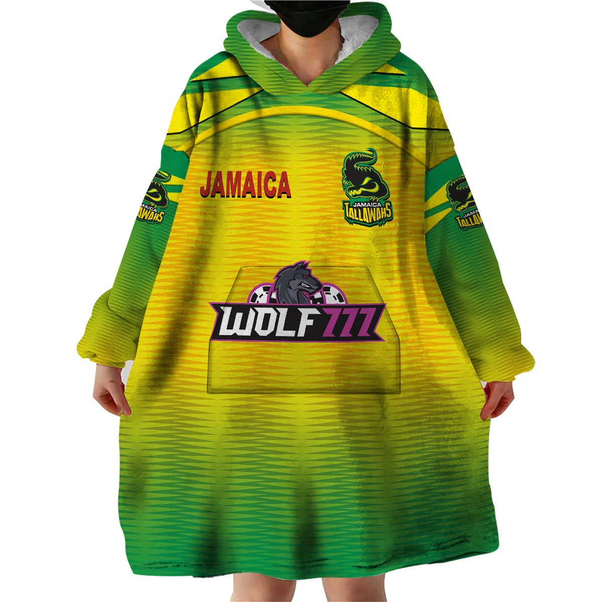 (Custom Personalised) Jamaica Tallawahs Caribbean Premier League Cricket CPL Original Style Wearable Blanket Hoodie - Vibe Hoodie Shop