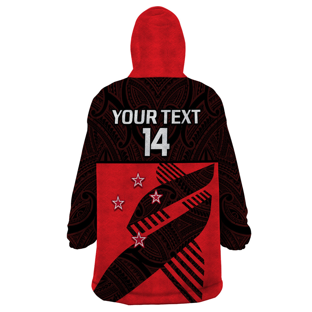 (Custom Text And Number) Aotearoa Netball Mainland Tactix Go Girls Wearable Blanket Hoodie - Vibe Hoodie Shop