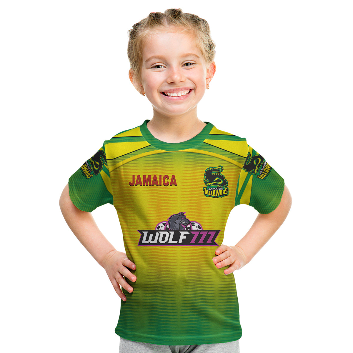 (Custom Personalised) Jamaica Tallawahs Caribbean Premier League Cricket CPL Original Style Kid T Shirt - Vibe Hoodie Shop