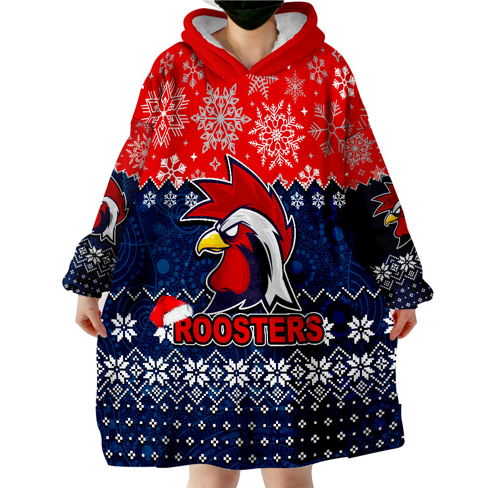 Roosters Rugby Christmas 2022 Wearable Blanket Hoodie - Vibe Hoodie Shop
