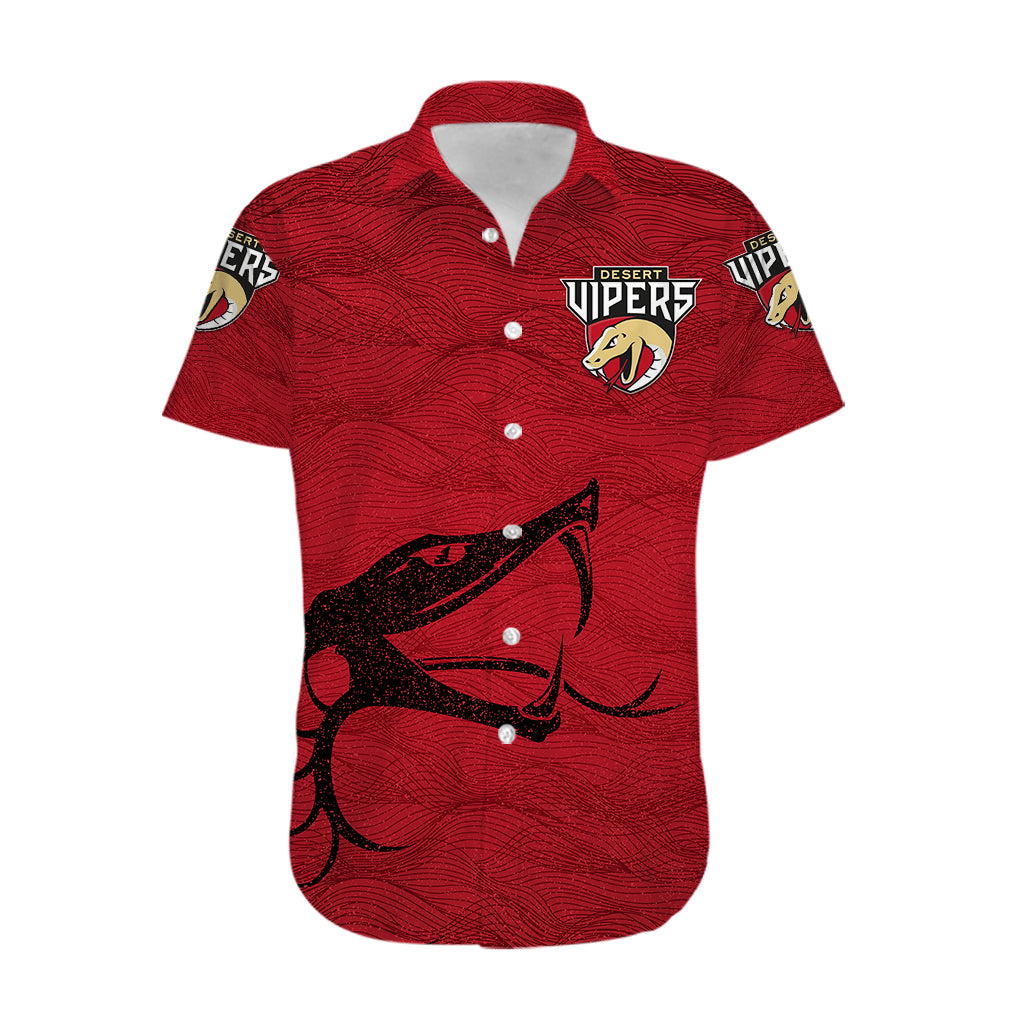 (Custom Personalised) Desert Vipers ILT20 Cricket Original Style Hawaiian Shirt - Vibe Hoodie Shop