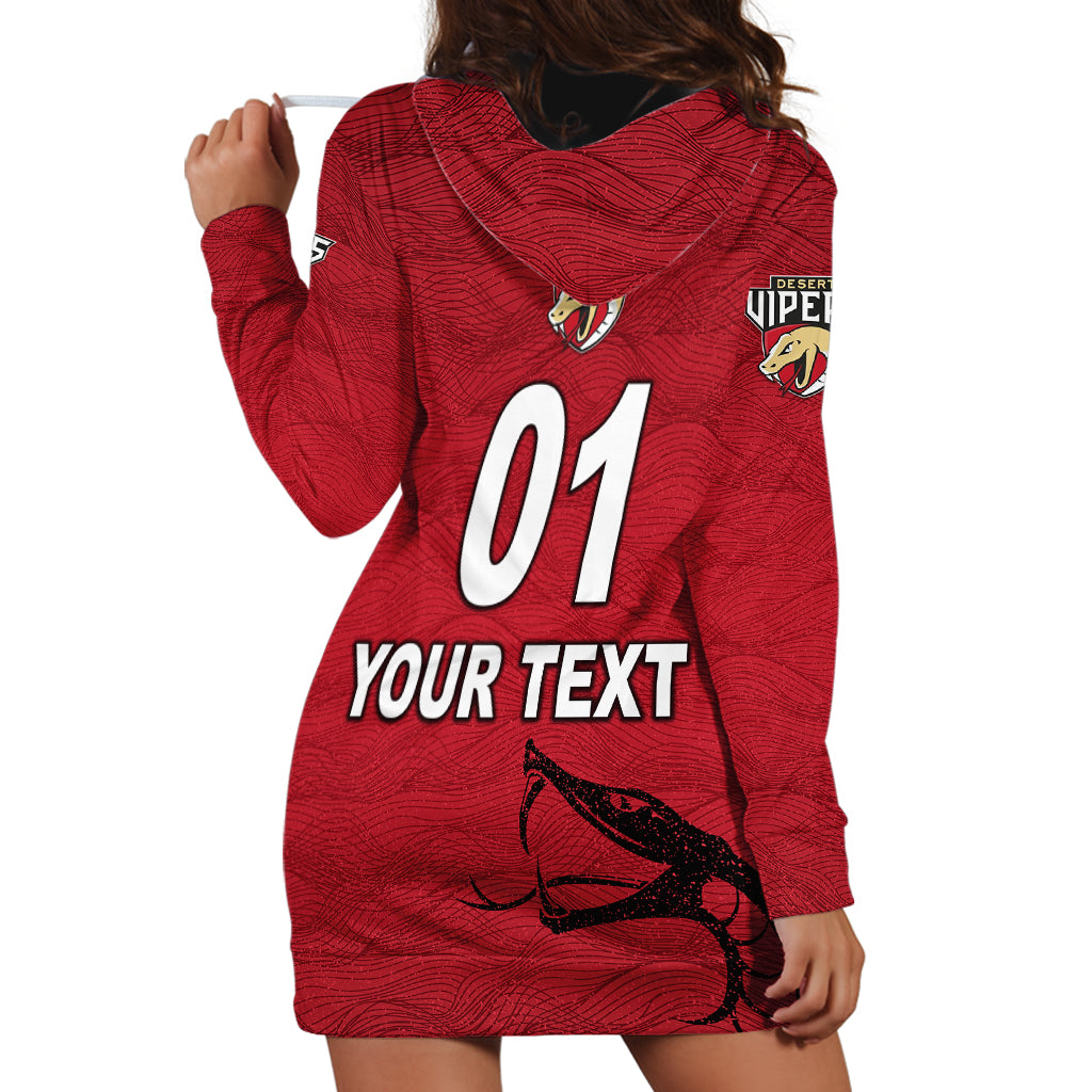 (Custom Personalised) Desert Vipers ILT20 Cricket Original Style Hoodie Dress - Vibe Hoodie Shop