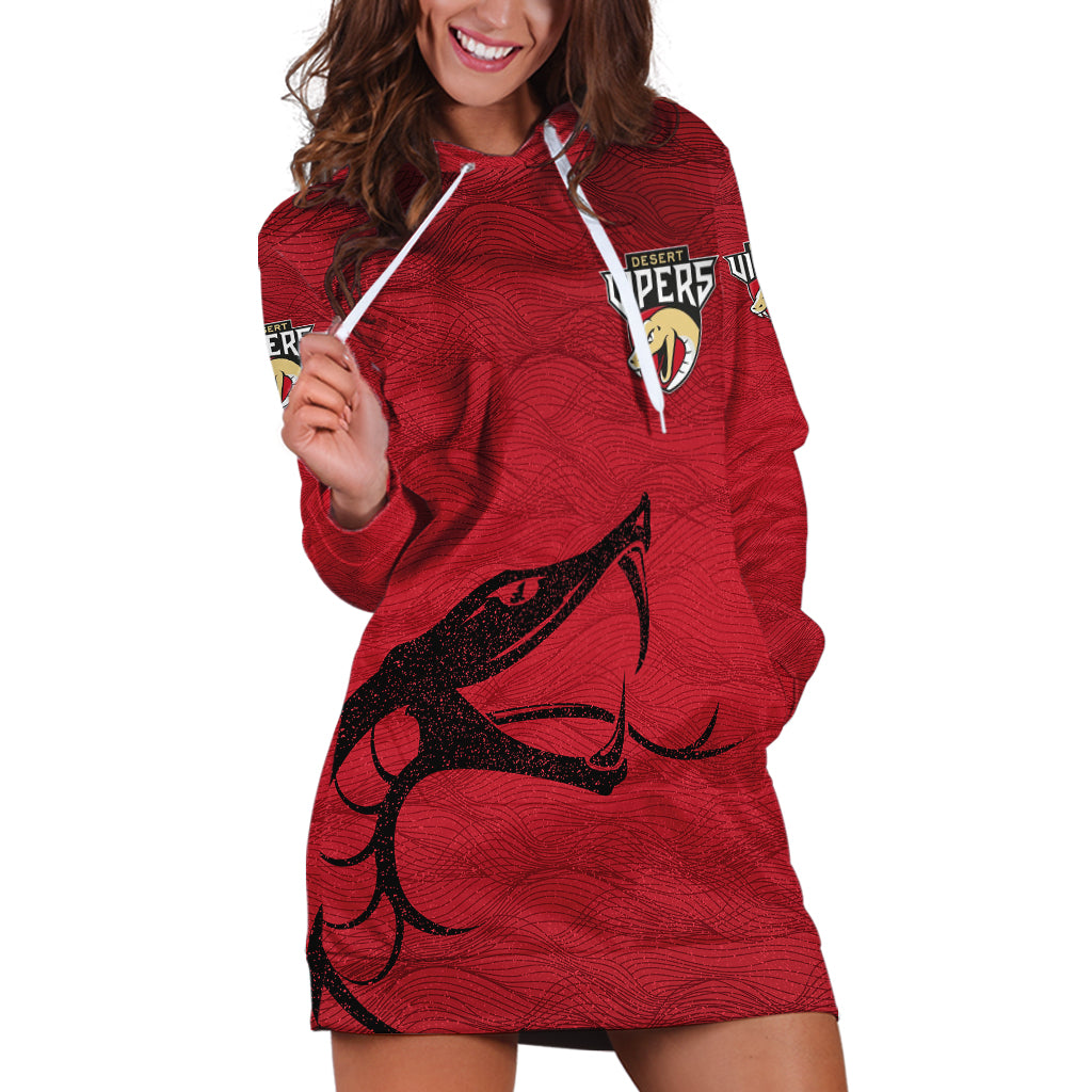 (Custom Personalised) Desert Vipers ILT20 Cricket Original Style Hoodie Dress - Vibe Hoodie Shop