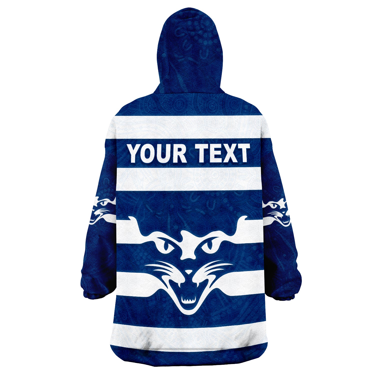 (Custom Personalised) Cats Energetic Indigenous Wearable Blanket Hoodie - Vibe Hoodie Shop