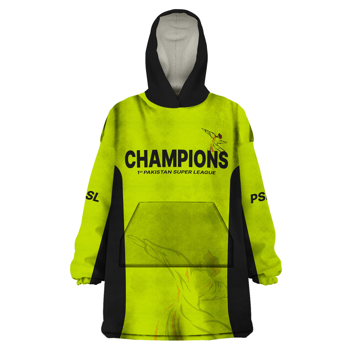 (Custom Personalised) Lahore Qalandars Champions Pakistan Cricket 2023 Wearable Blanket Hoodie - Vibe Hoodie Shop