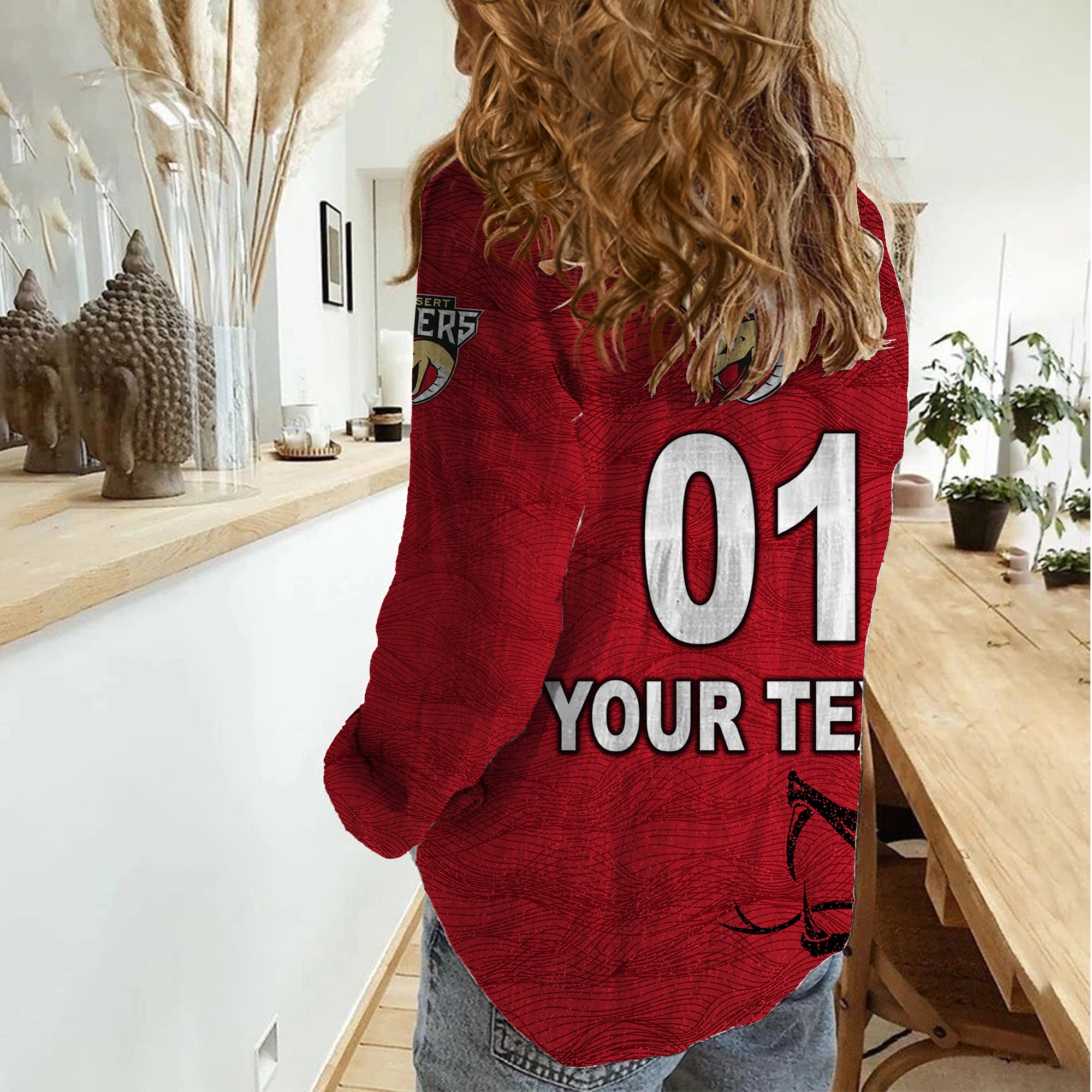 (Custom Personalised) Desert Vipers ILT20 Cricket Original Style Women Casual Shirt - Vibe Hoodie Shop