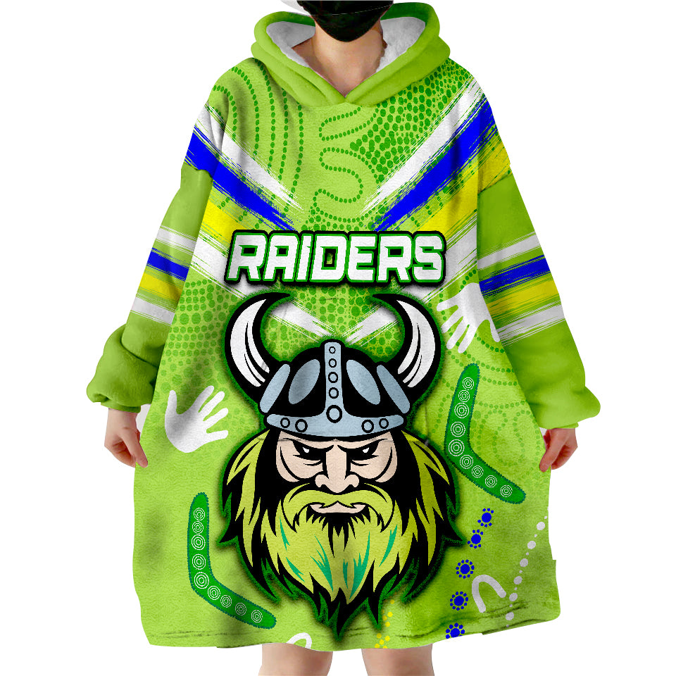 Raiders Aboriginal Simple Wearable Blanket Hoodie - Vibe Hoodie Shop