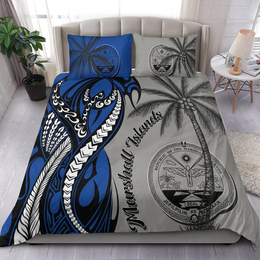 Marshall Islands Bedding Set - Classical Coconut Tree - Vibe Hoodie Shop