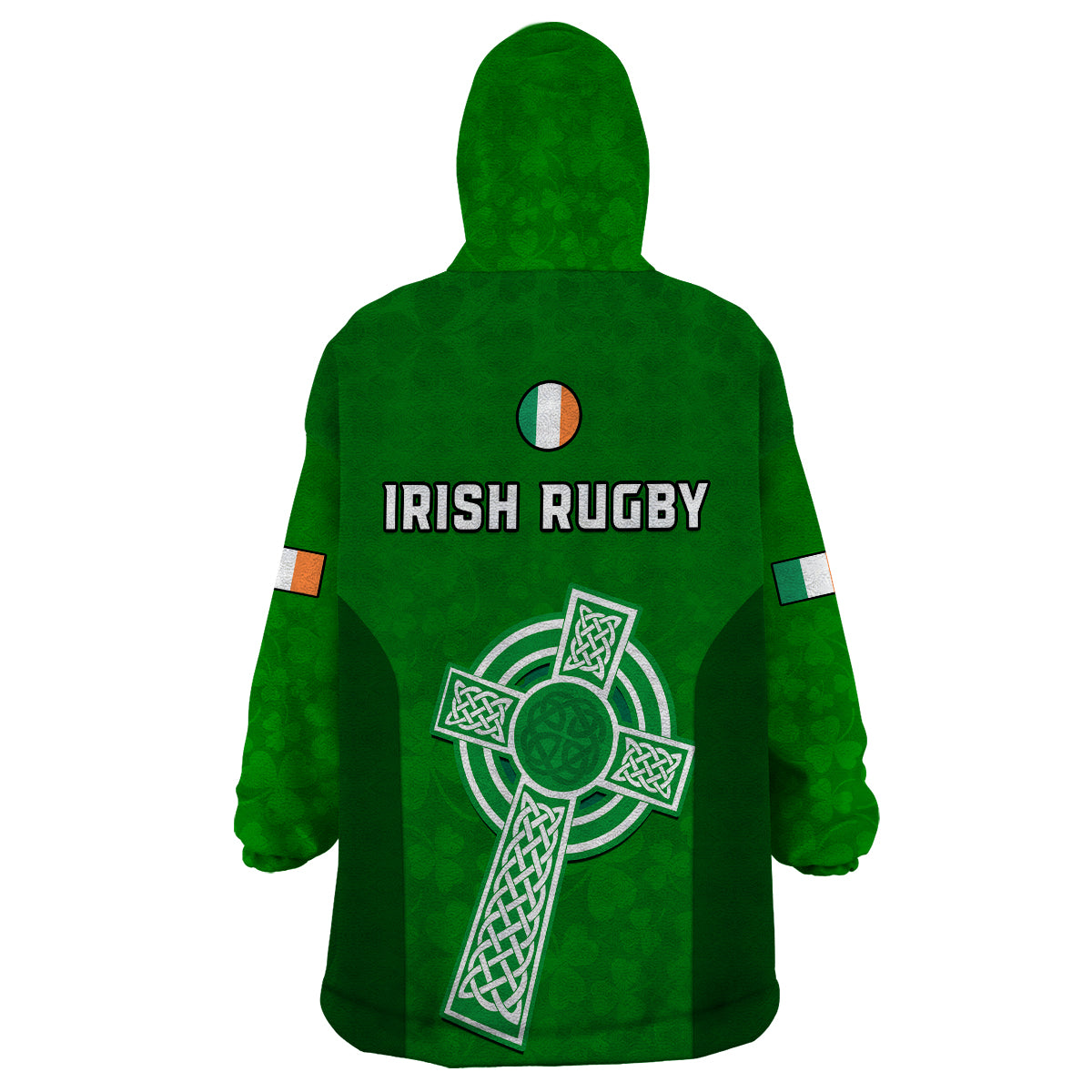 Ireland Rugby Go Shamrocks Wearable Blanket Hoodie - Vibe Hoodie Shop