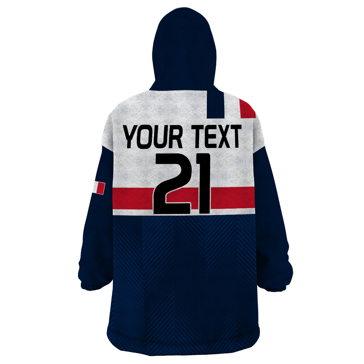 (Custom Personalised) France Rugby 7s Le XV de France Wearable Blanket Hoodie - Vibe Hoodie Shop