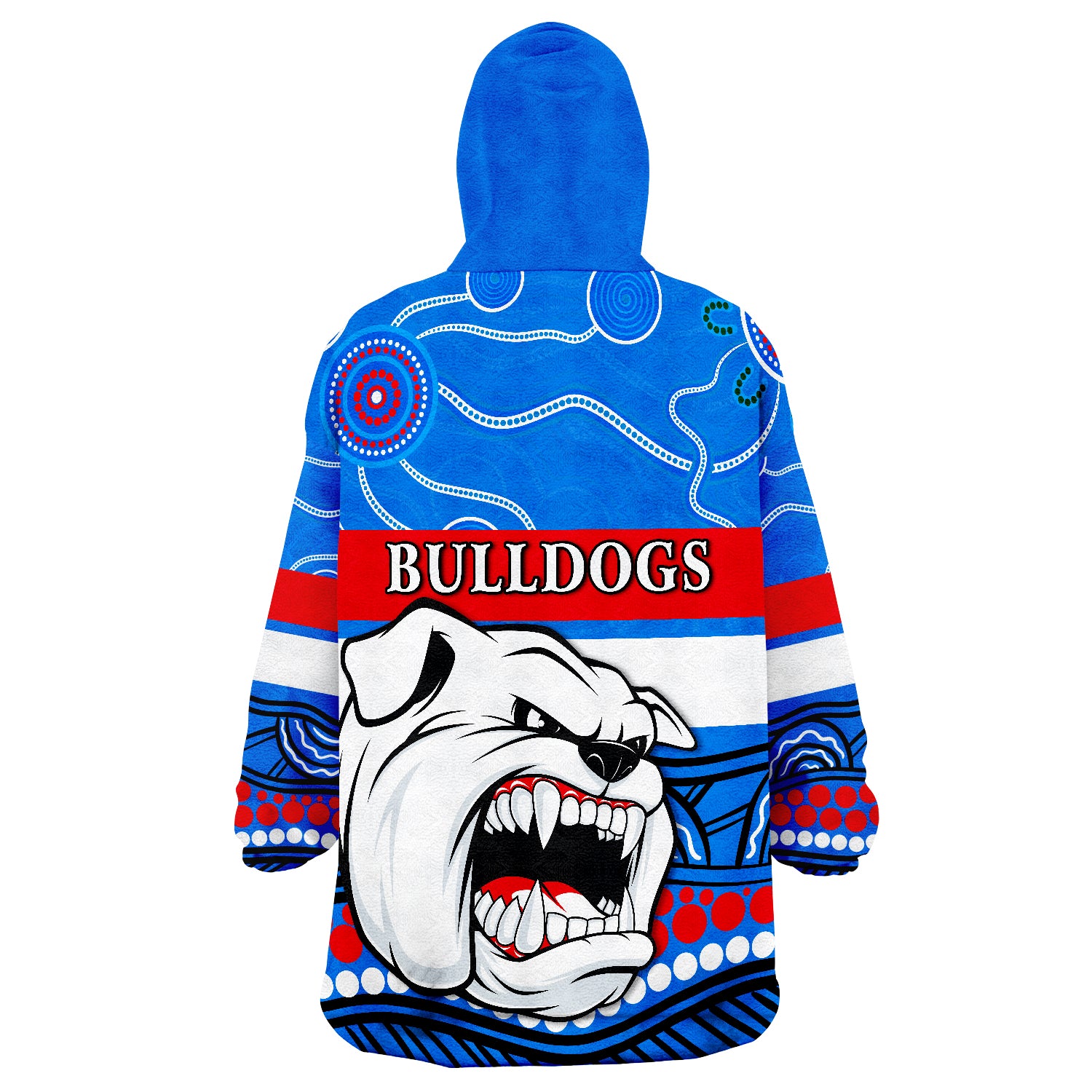 Bulldogs Indigenous Western Football Wearable Blanket Hoodie - Vibe Hoodie Shop