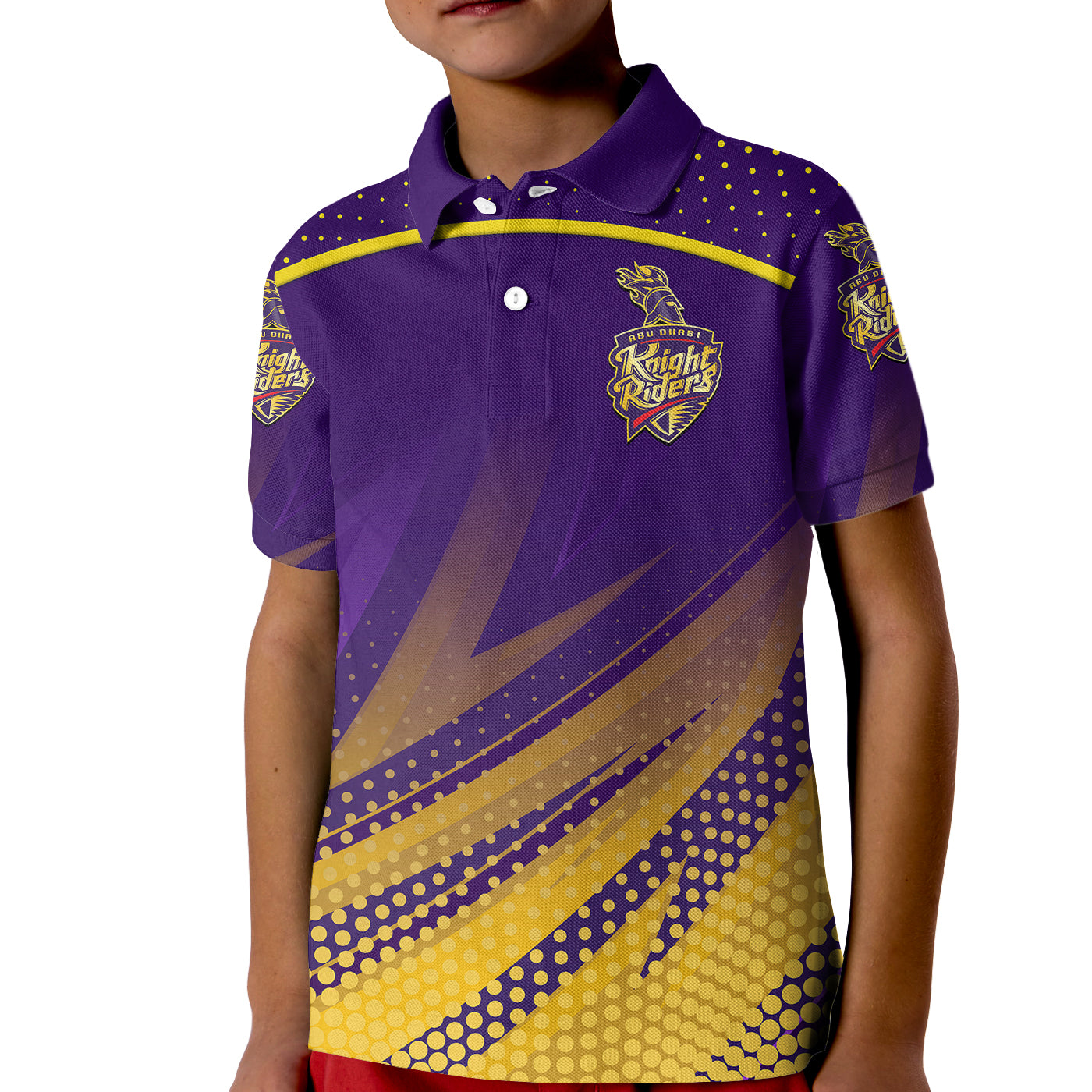 (Custom Personalised) Abu Dhabi Knight Riders ILT20 ADKR Cricket Unique Style Kid Polo Shirt - Vibe Hoodie Shop