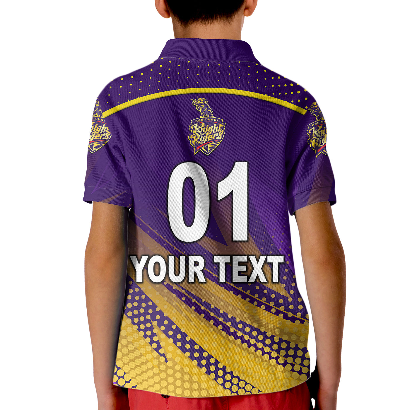 (Custom Personalised) Abu Dhabi Knight Riders ILT20 ADKR Cricket Unique Style Kid Polo Shirt - Vibe Hoodie Shop