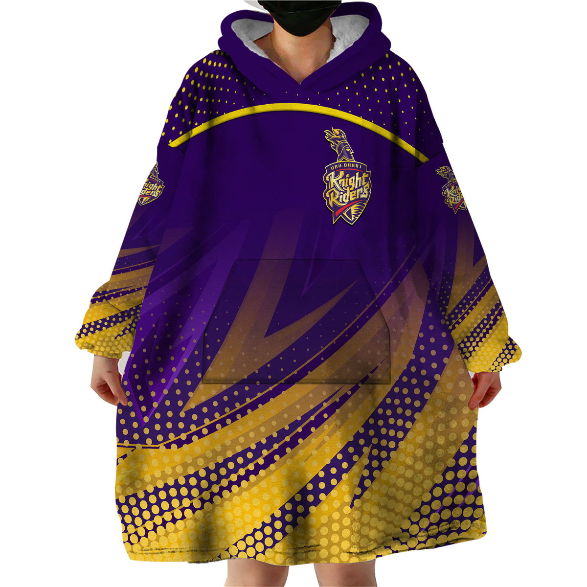 (Custom Personalised) Abu Dhabi Knight Riders ILT20 ADKR Cricket Unique Style Wearable Blanket Hoodie - Vibe Hoodie Shop