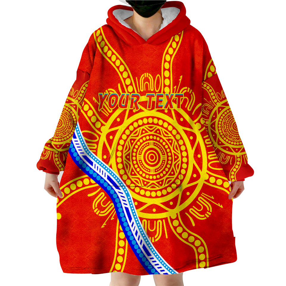 (Custom Personalised) Suns Football Royal Gold Coast Wearable Blanket Hoodie - Vibe Hoodie Shop