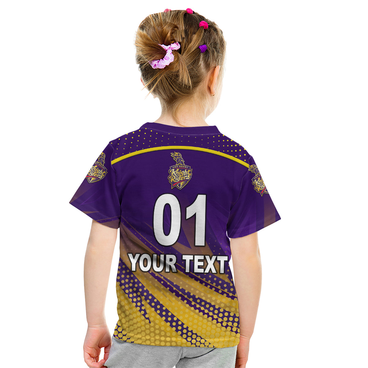 (Custom Personalised) Abu Dhabi Knight Riders ILT20 ADKR Cricket Unique Style Kid T Shirt - Vibe Hoodie Shop