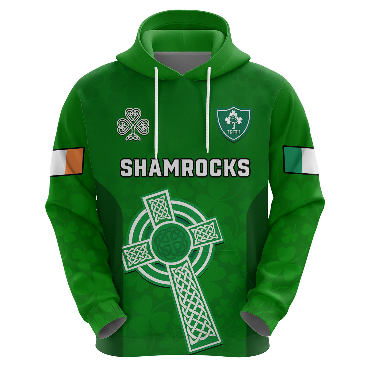 Ireland Rugby Go Shamrocks Hoodie - Vibe Hoodie Shop