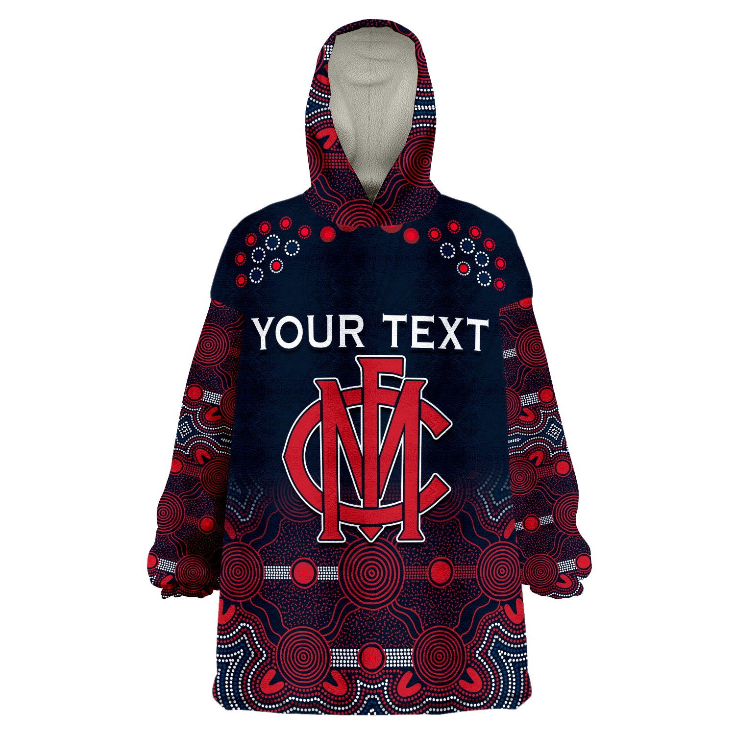 (Custom Personalised) Demons Indigenous Premiers 2022 Champion Wearable Blanket Hoodie - Vibe Hoodie Shop