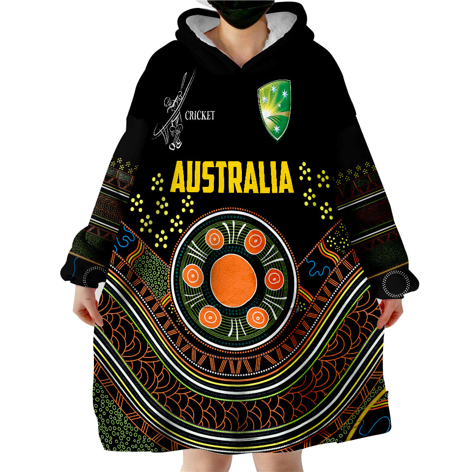 Cricket Australia Indigenous Wearable Blanket Hoodie - Vibe Hoodie Shop