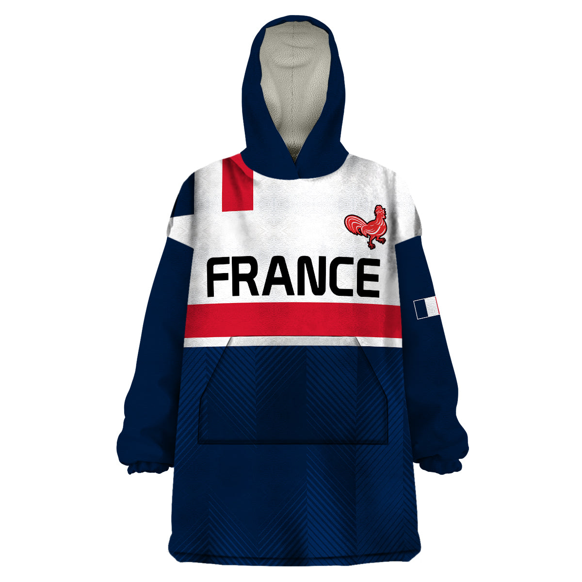France Rugby 7s Le XV de France Wearable Blanket Hoodie - Vibe Hoodie Shop