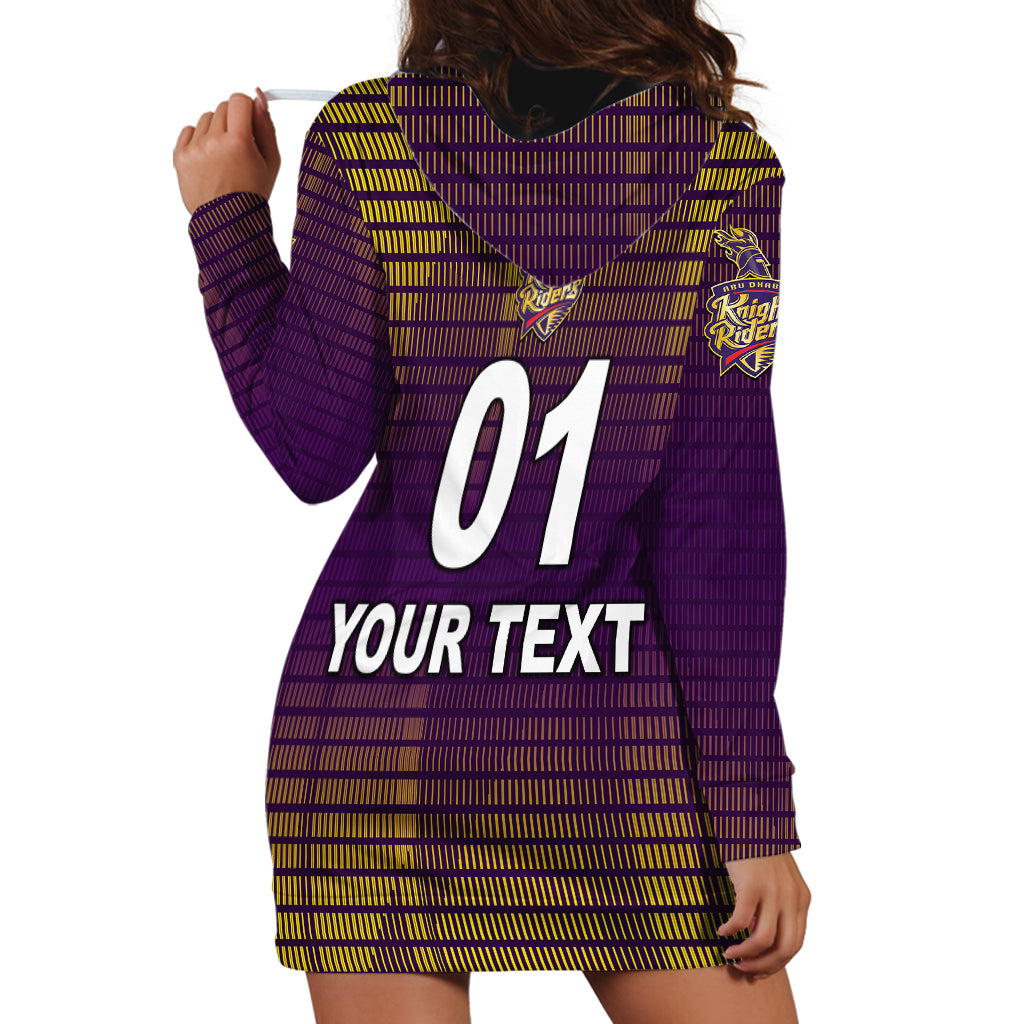 (Custom Personalised) Abu Dhabi Knight Riders ILT20 ADKR Cricket Special Style Hoodie Dress - Vibe Hoodie Shop