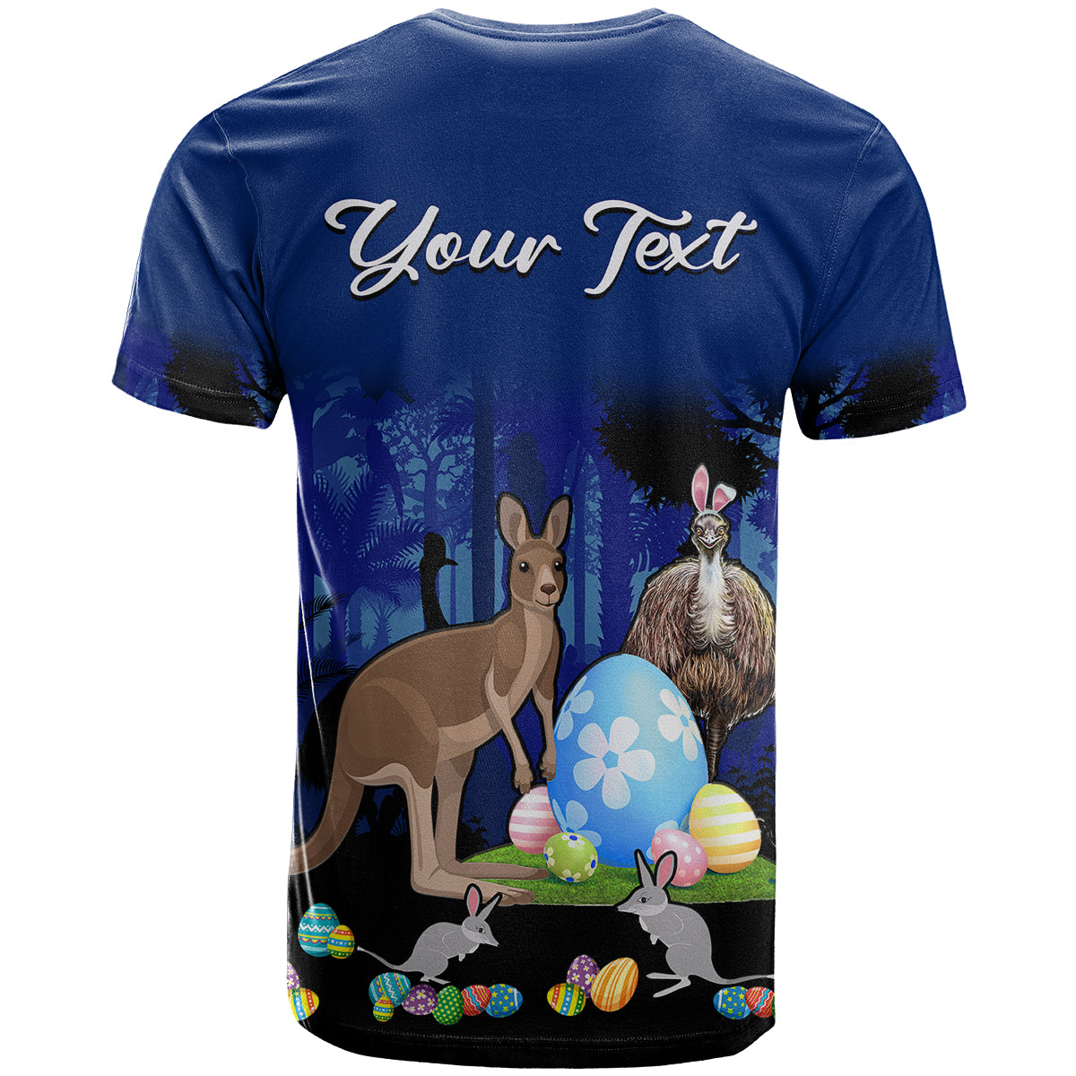 (Custom Personalised) Australia Kangaroo Emu And Bilby Happy Easter Day T Shirt - Vibe Hoodie Shop
