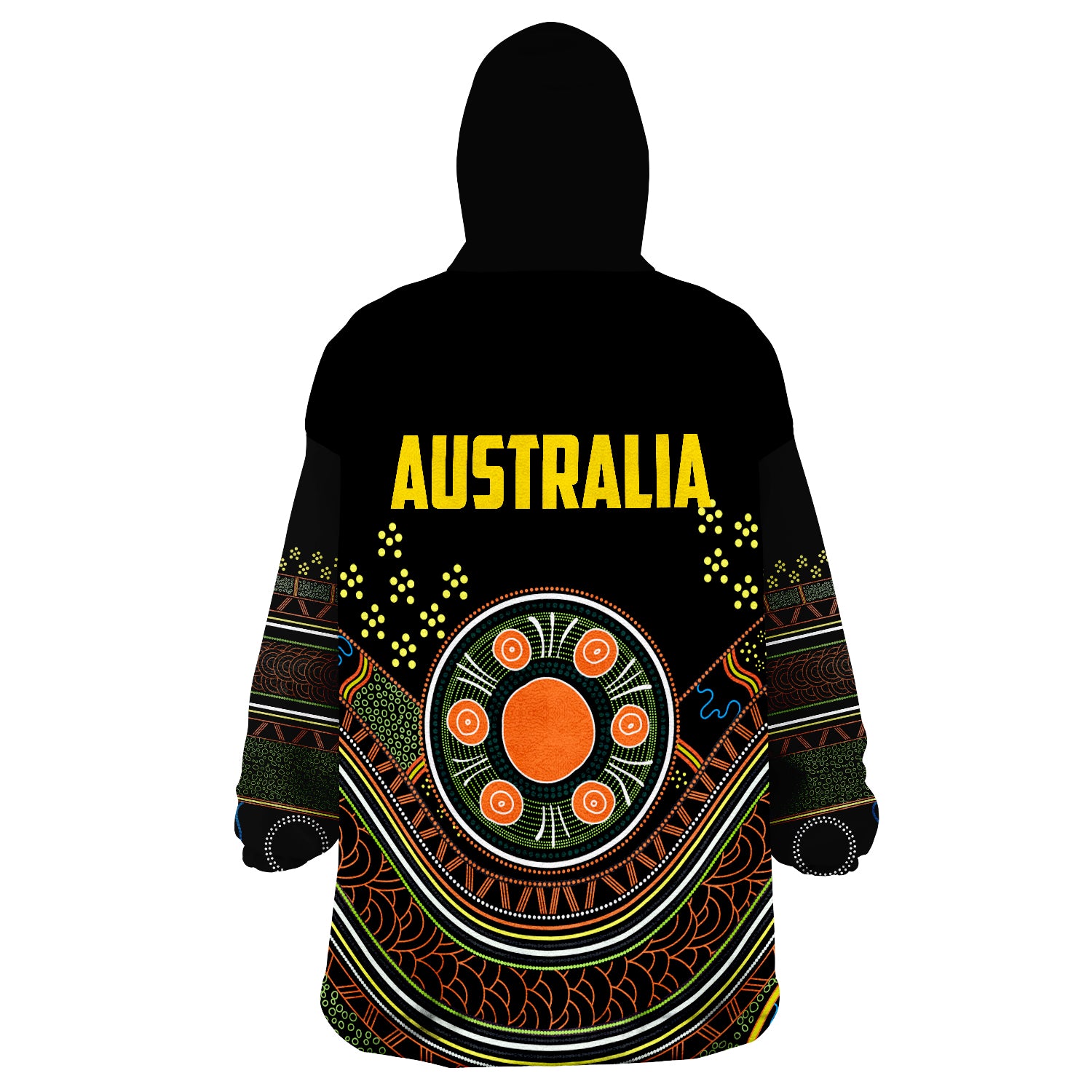 Cricket Australia Indigenous Wearable Blanket Hoodie - Vibe Hoodie Shop