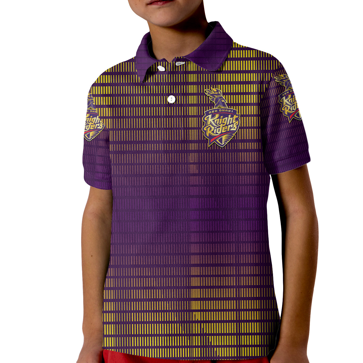 (Custom Personalised) Abu Dhabi Knight Riders ILT20 ADKR Cricket Special Style Kid Polo Shirt - Vibe Hoodie Shop