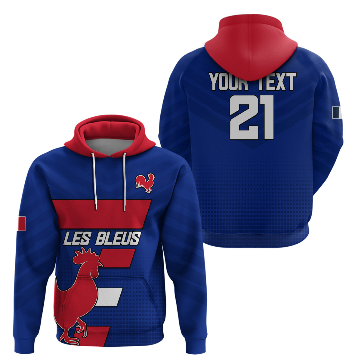 (Custom Personalised) France Rugby 7s Come On Les Bleus Hoodie LT9 - Vibe Hoodie Shop